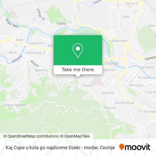 Kaj Cupe u kola go najdovme Dzeki - modar map