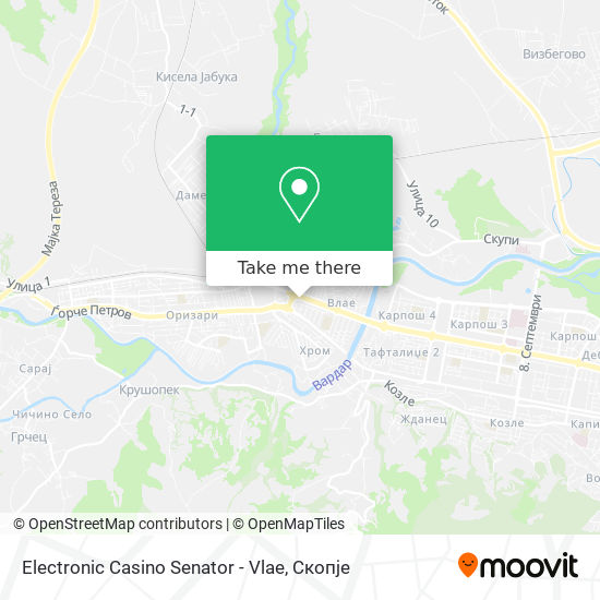 Electronic Casino Senator - Vlae map