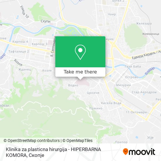Klinika za plasticna hirurgija - HIPERBARNA KOMORA map