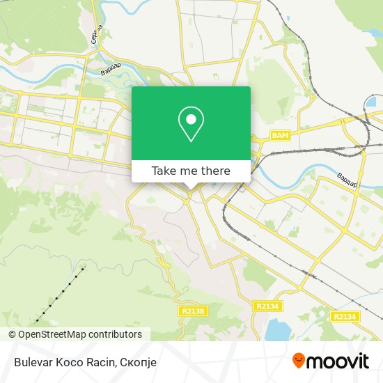 Bulevar Koco Racin mapa