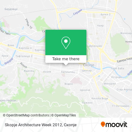 Skopje Architecture Week 2012 map