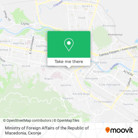 Ministry of Foreign Affairs of the Republic of Macedonia mapa