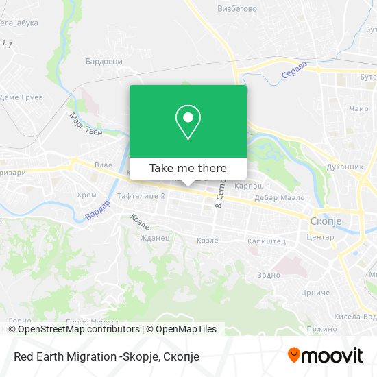 Red Earth Migration -Skopje map