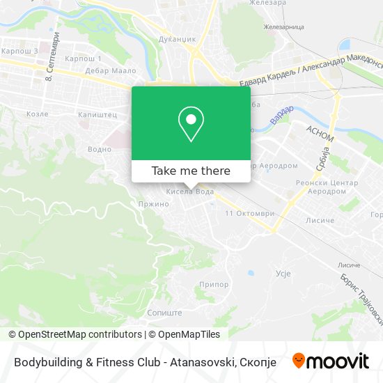 Bodybuilding & Fitness Club - Atanasovski map