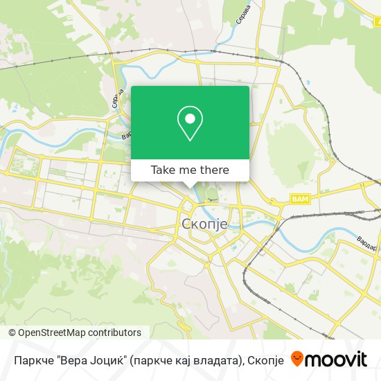 Паркче "Вера Јоциќ" (паркче кај владата) map