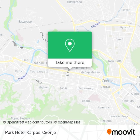 Park Hotel Karpos map