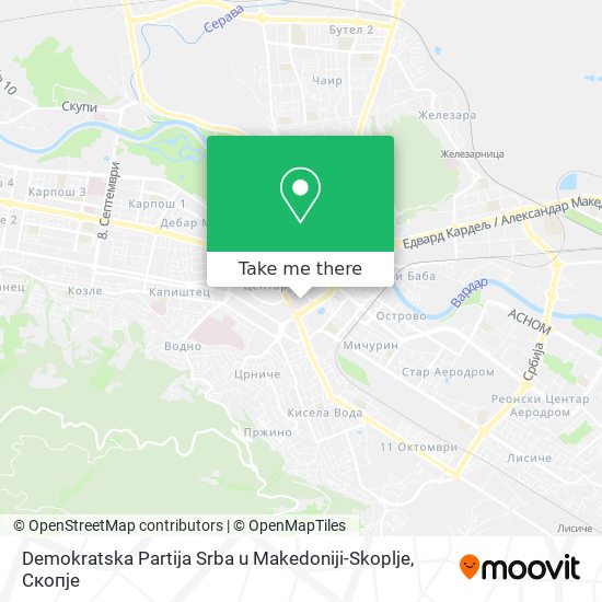 Demokratska Partija Srba u Makedoniji-Skoplje mapa