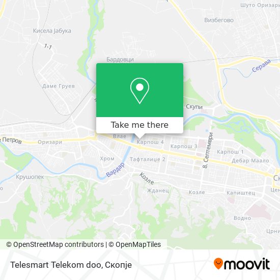 Telesmart Telekom doo mapa