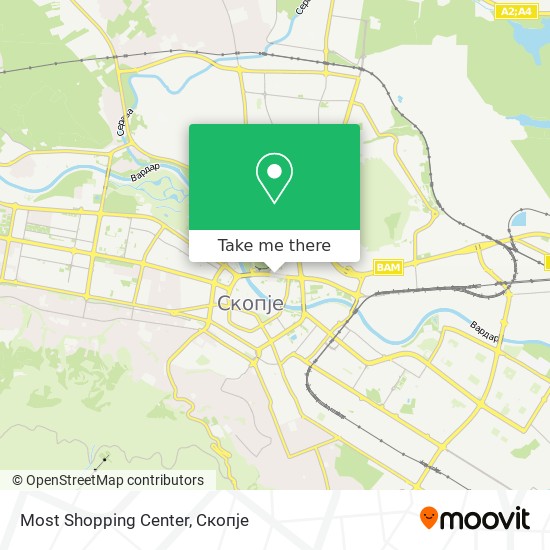 Most Shopping Center mapa