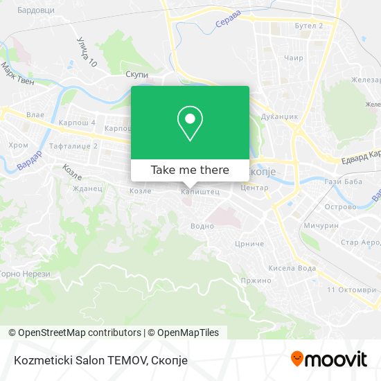 Kozmeticki Salon TEMOV mapa