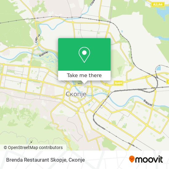 Brenda Restaurant Skopje mapa