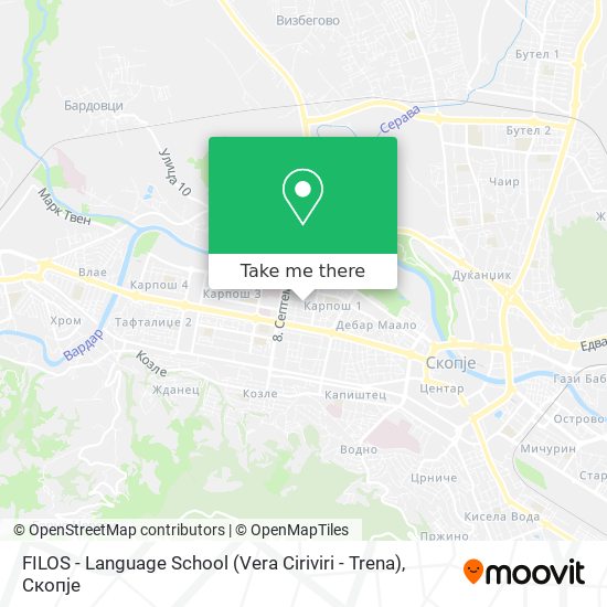 FILOS - Language School (Vera Ciriviri - Trena) mapa