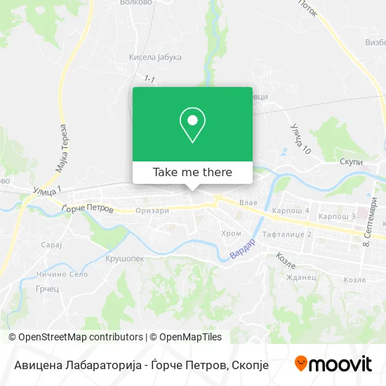 Авицена Лабараторија - Ѓорче Петров map