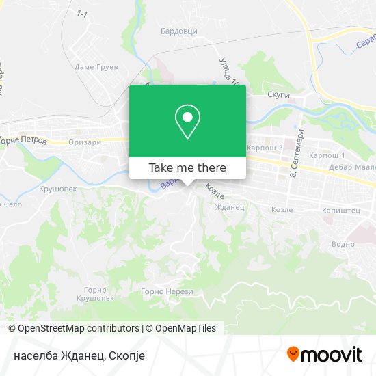 населба Жданец map