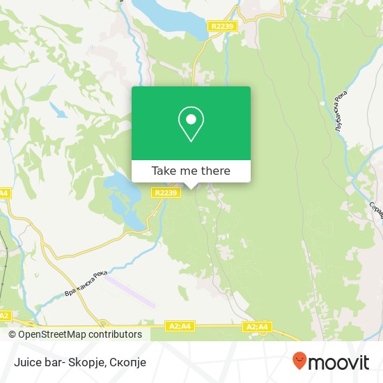 Juice bar- Skopje map