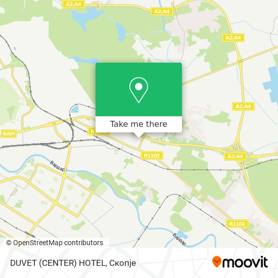 DUVET (CENTER) HOTEL map