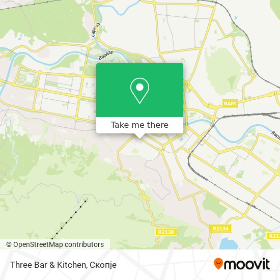 Three Bar & Kitchen mapa