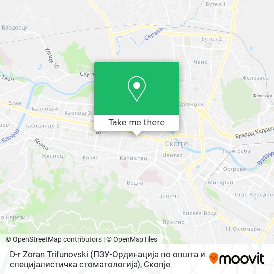 D-r Zoran Trifunovski (ПЗУ-Ординација по општа и специјалистичка стоматологија) map