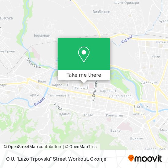 O.U. "Lazo Trpovski" Street Workout map