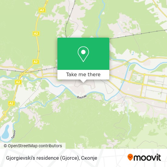 Gjorgievski's residence (Gjorce) map