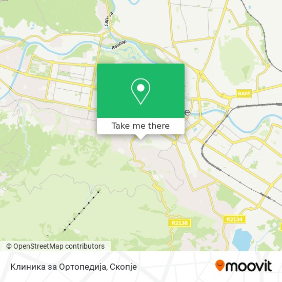 Κлиниκа за Оρтопедија map