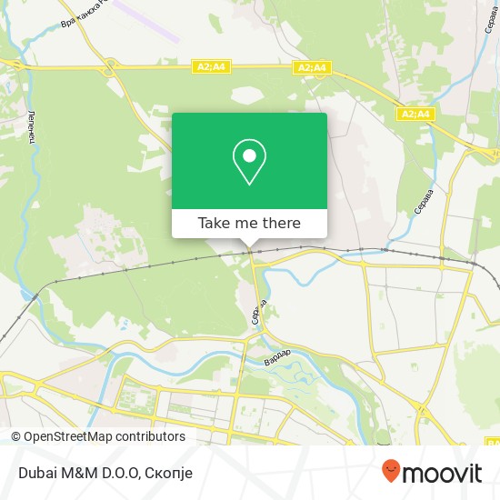 Dubai M&M D.O.O map