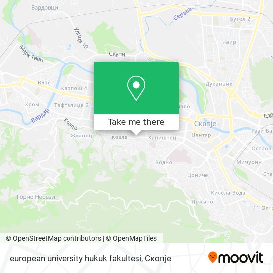 european university hukuk fakultesi map