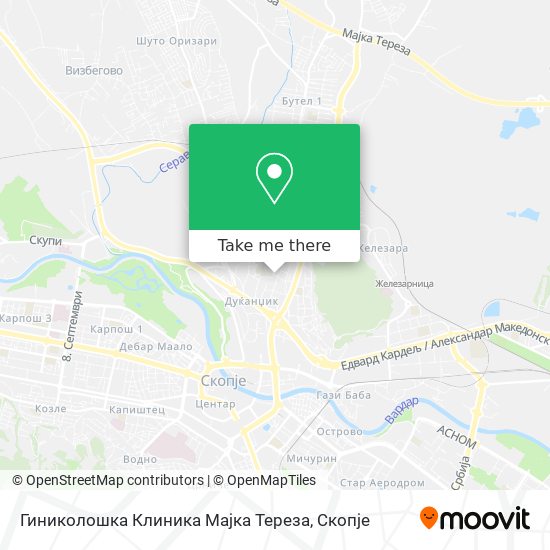 Гиниколошка Клиника Мајка Тереза mapa