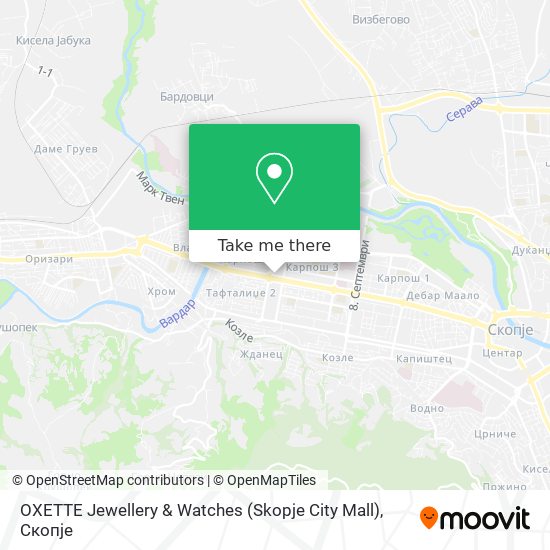 OXETTE Jewellery & Watches (Skopje City Mall) mapa