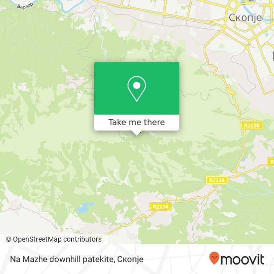 Na Mazhe downhill patekite mapa