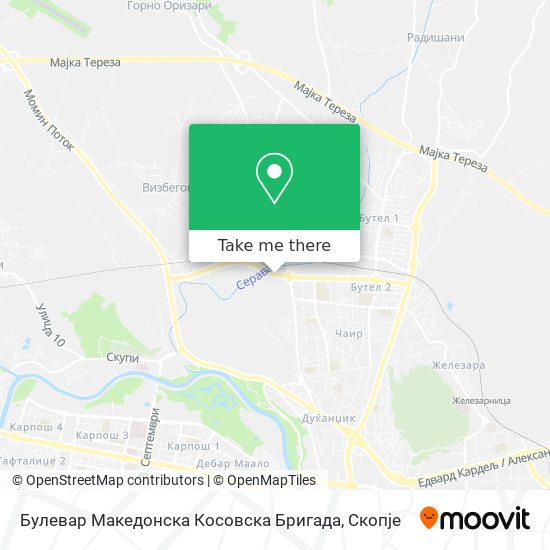 Булевар Македонска Косовска Бригада map