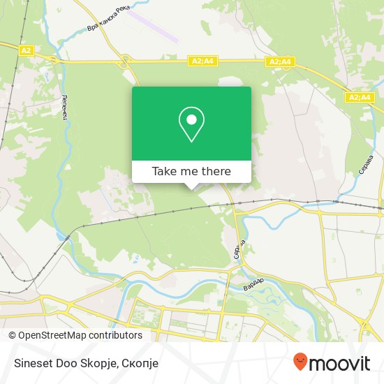 Sineset Doo Skopje map