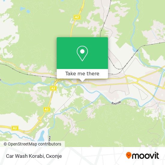 Car Wash Korabi mapa