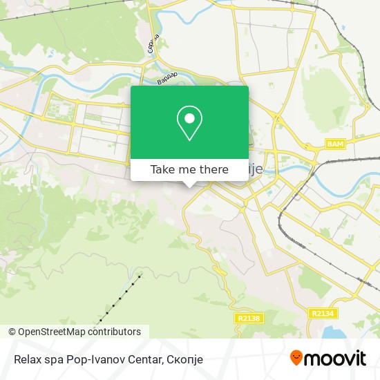 Relax spa Pop-Ivanov Centar map