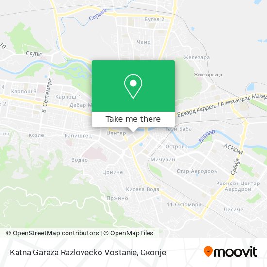 Katna Garaza Razlovecko Vostanie map