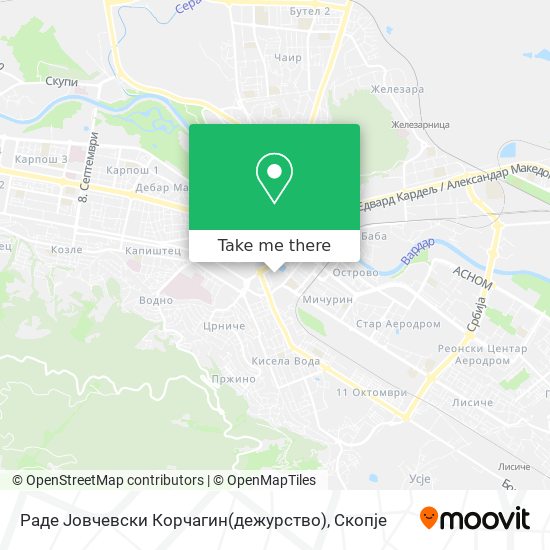 Раде Јовчевски Корчагин(дежурство) map