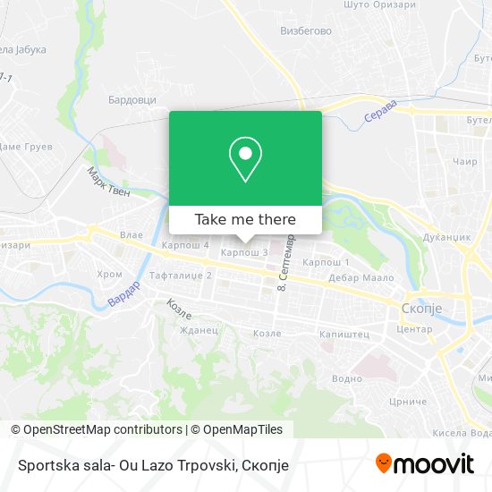 Sportska sala- Ou Lazo Trpovski mapa