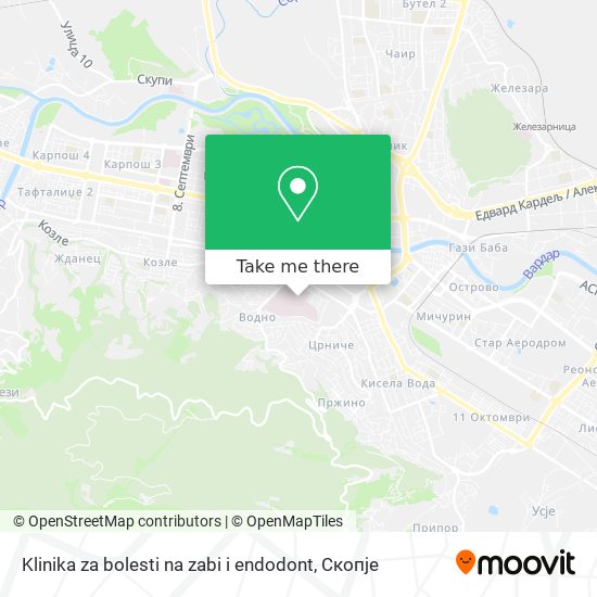 Klinika za bolesti na zabi i endodont map