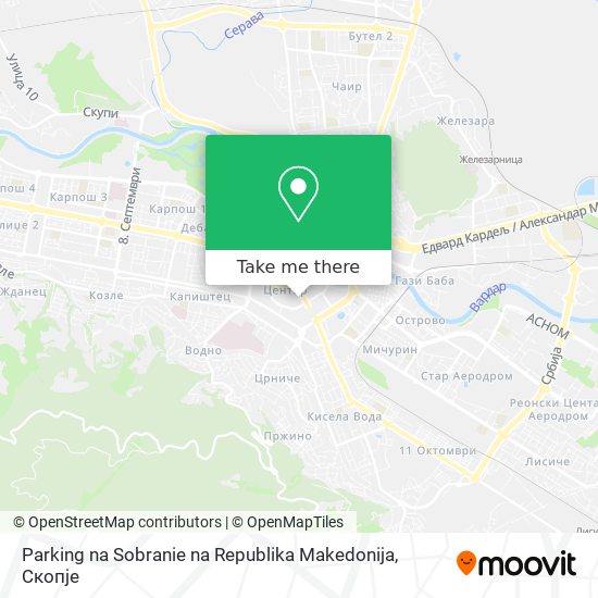 Parking na Sobranie na Republika Makedonija map