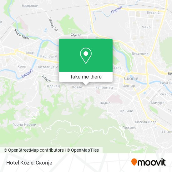 Hotel Kozle map