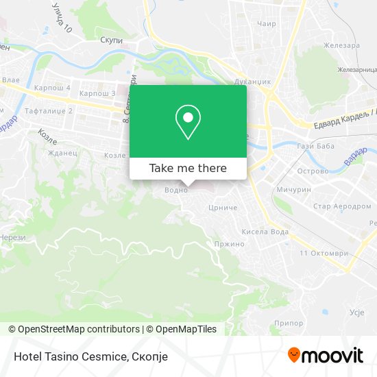 Hotel Tasino Cesmice map