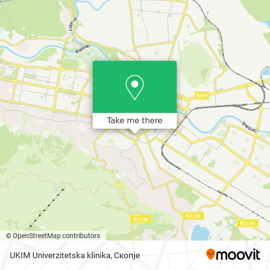 UKIM Univerzitetska klinika map