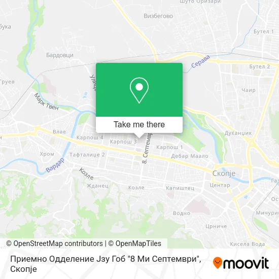 Приемно Одделение Јзу Гоб "8 Ми Септември" map