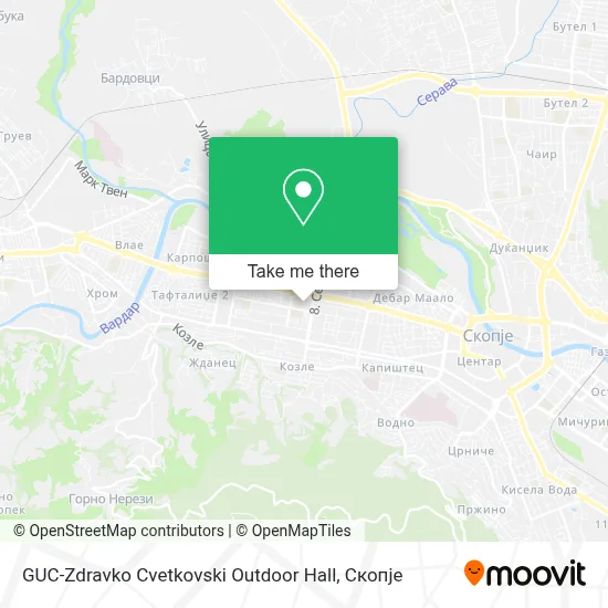 GUC-Zdravko Cvetkovski Outdoor Hall map