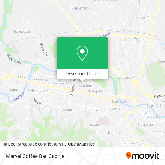 Marvel Coffee Bar map