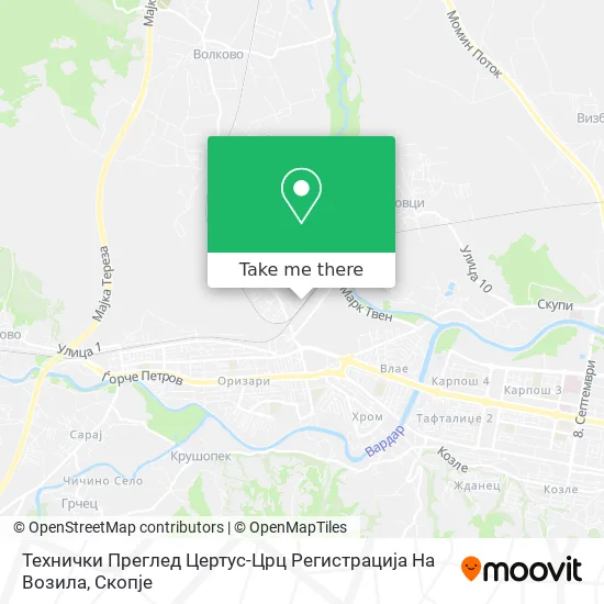 Технички Преглед Цертус-Црц Регистрација На Возила map