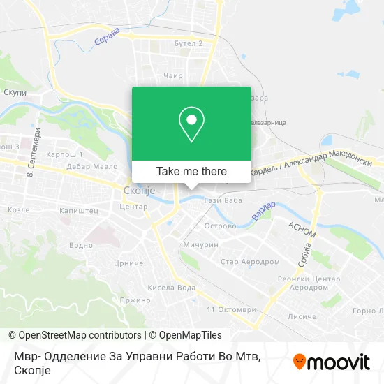 Мвр- Одделение За Управни Работи Во Мтв map