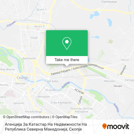 Агенција За Катастар На Недвижности На Република Северна Македонија map