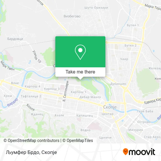 Љумфер Брдо map