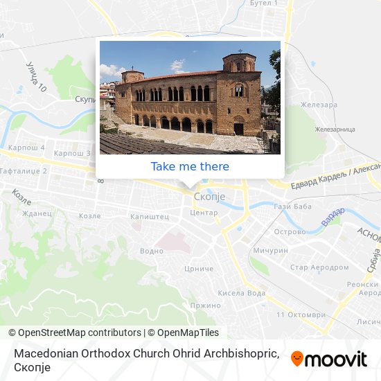 Macedonian Orthodox Church Ohrid Archbishopric map